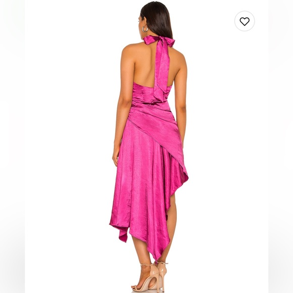 Revolve Wore once to a wedding. Beautiful silk ruby gown. Nice fit, flattering. - Picture 5 of 5